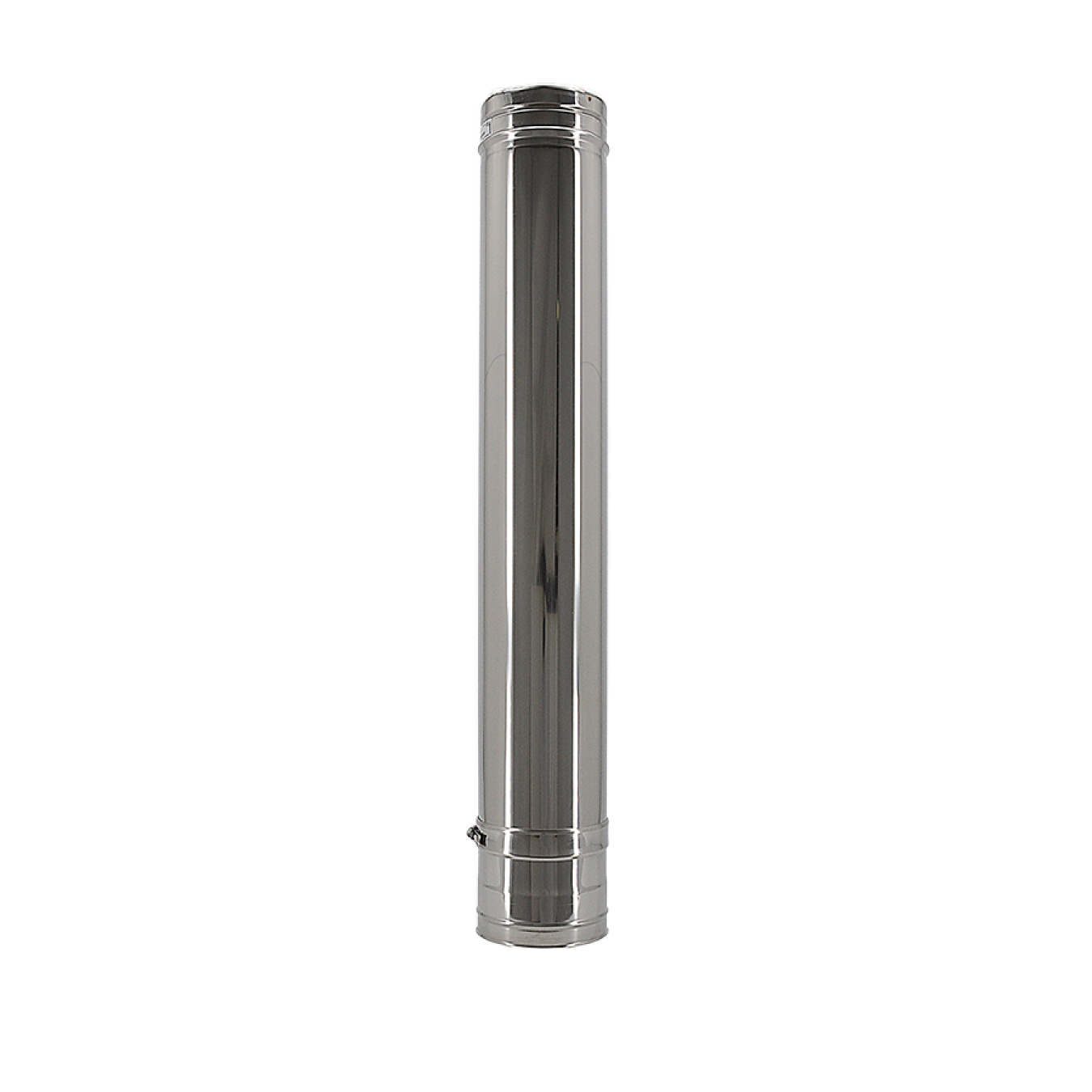 Dubbelwandig geïsoleerde inox Schoorsteen 1m Ø100