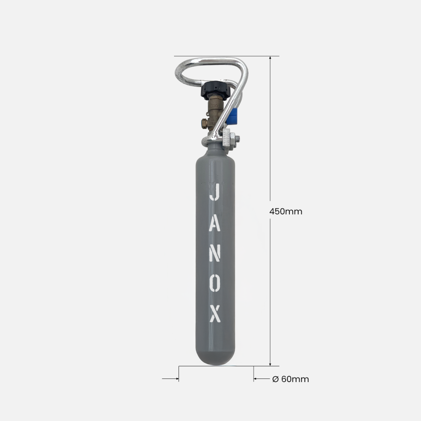 0,5 kg gas CO² aquarium staal