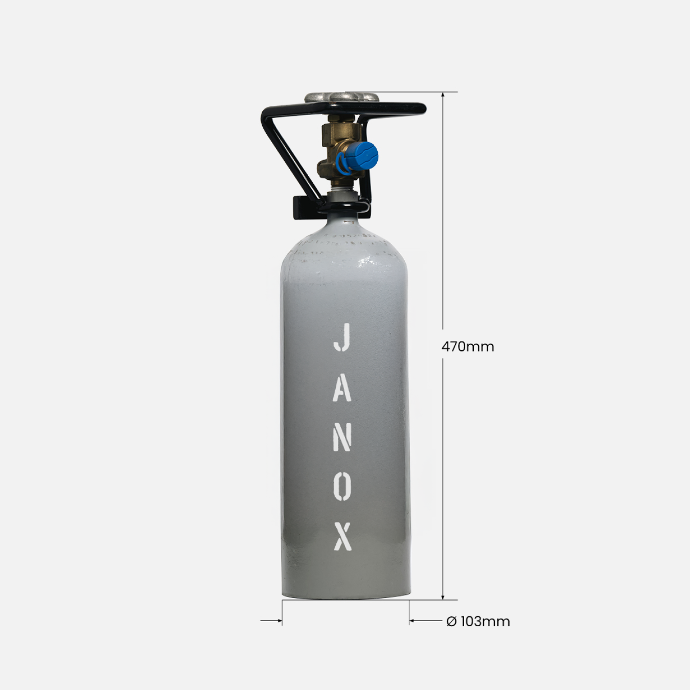 1,5 kg gas CO² aquarium staal