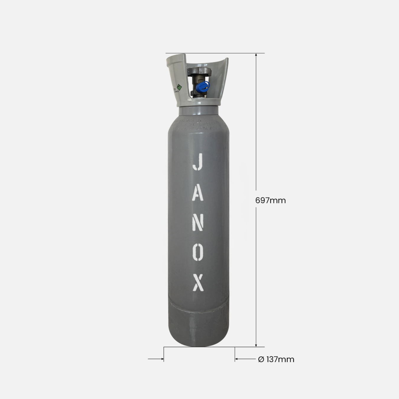 5 kg gas CO² aquarium staal