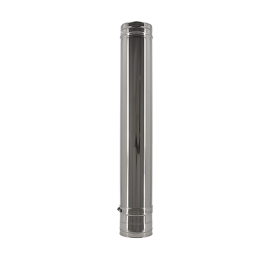 Dubbelwandig geïsoleerde inox Schoorsteen 1m Ø100