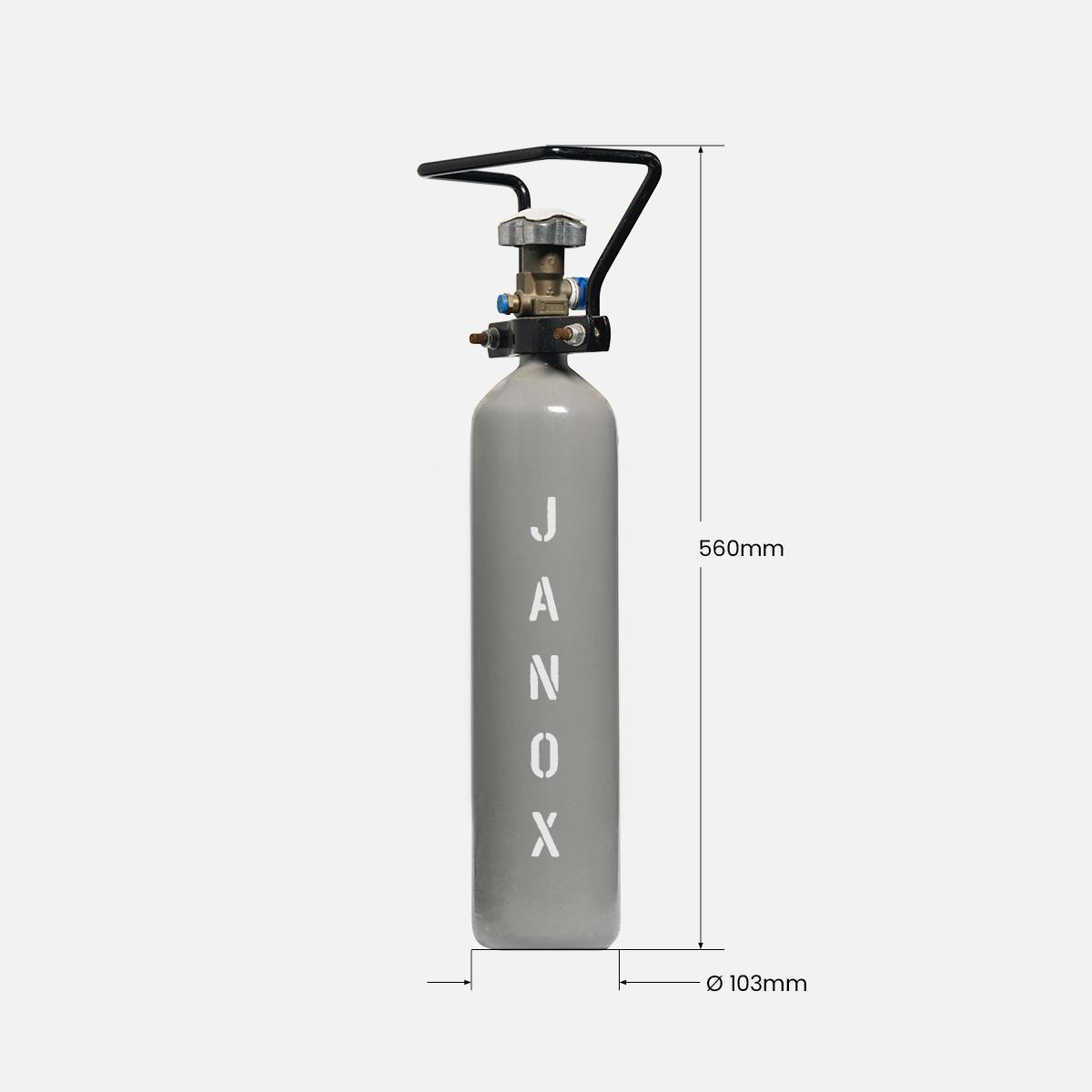 2 kg gas CO² aquarium lang staal