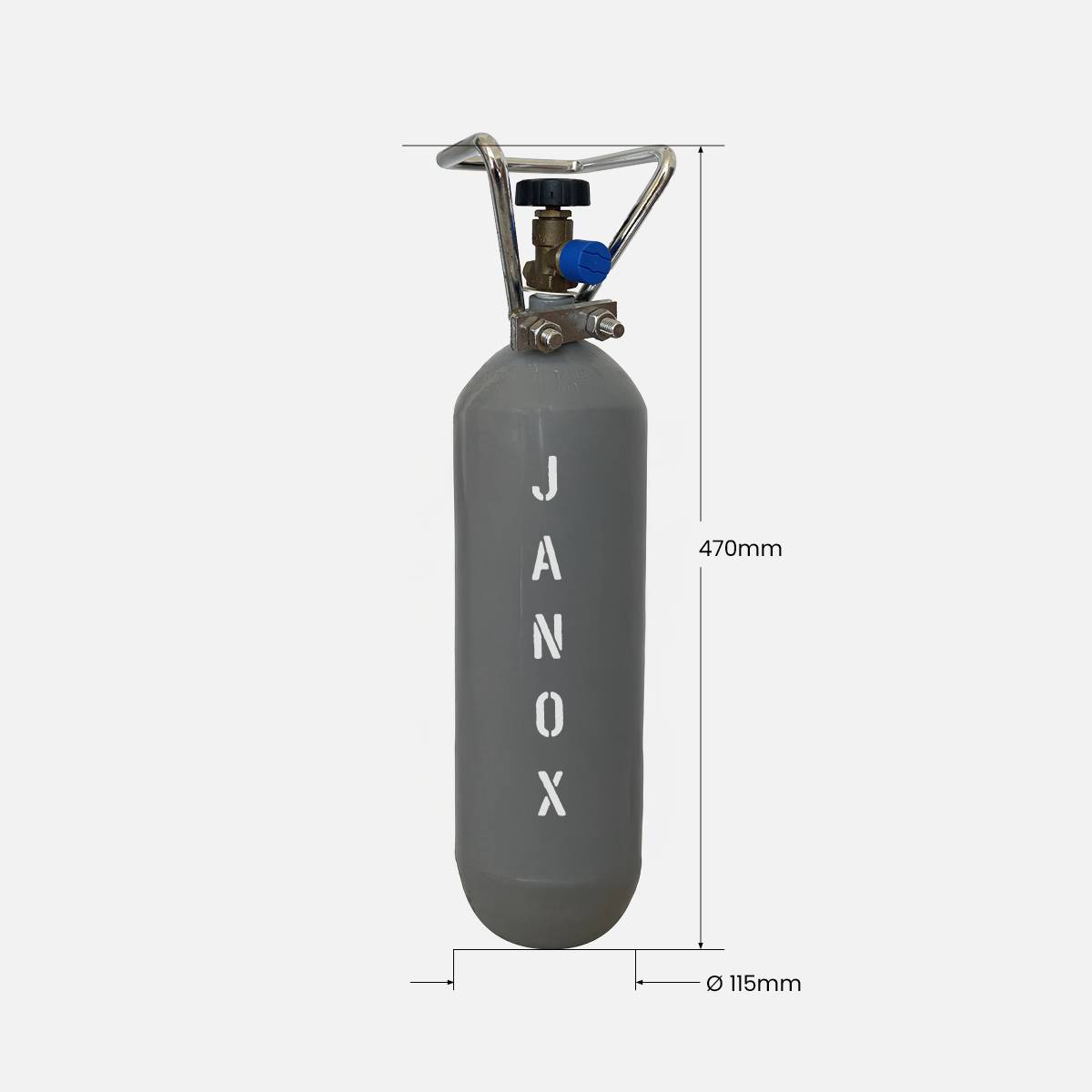 2 kg gas CO² aquarium kort staal