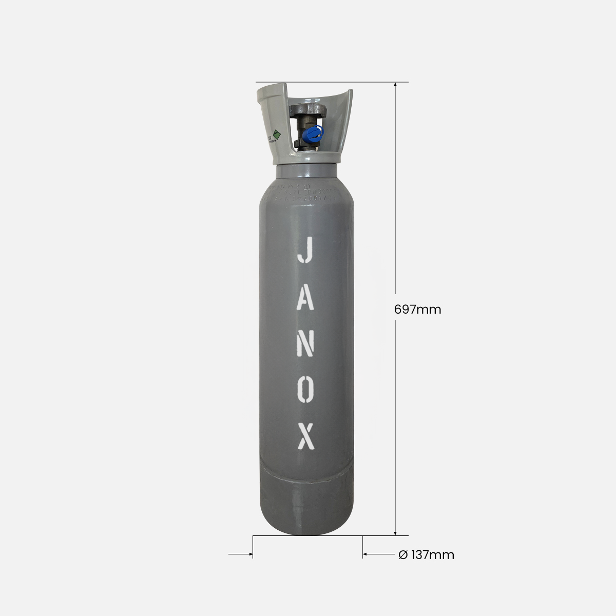 5 kg gas CO² aquarium staal